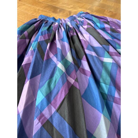 Vtg 50's circle plaid skirt Modern Jr by Gale & Gale TABIT metal zipper XXS - Picture 14 of 14